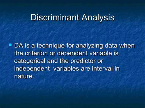 Discriminant Analysis Ppt