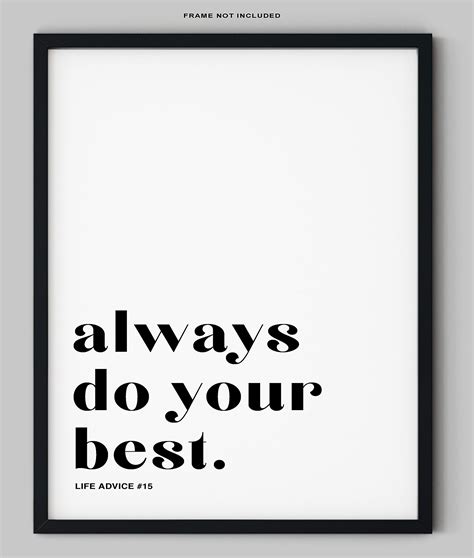 Buy Motivational Wall Art 8x10 UNFRAMED Print Always Do Your Best