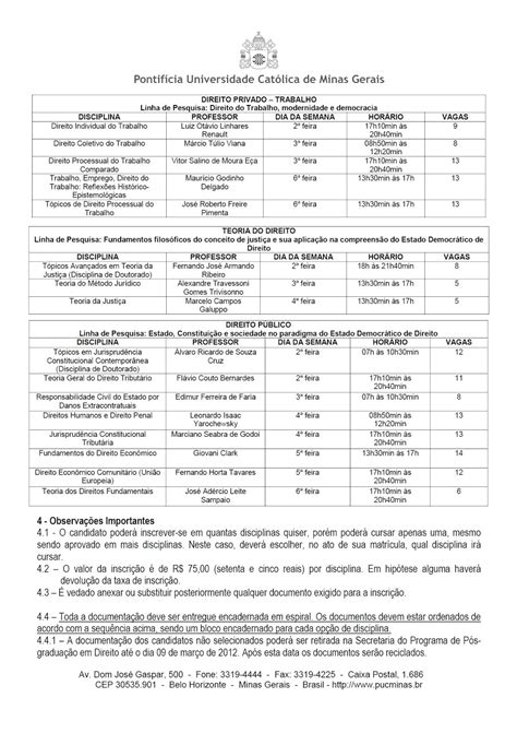 Blog do Programa de Pós graduação em Direito da PUC Minas Disciplinas