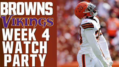 BROWNS Vs VIKINGS WEEK 4 LIVE WATCH PARTY YouTube