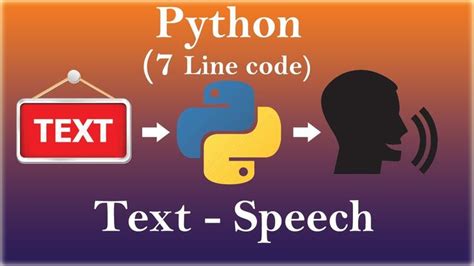 Text To Speech Using Python Line Code Python Project Beginner