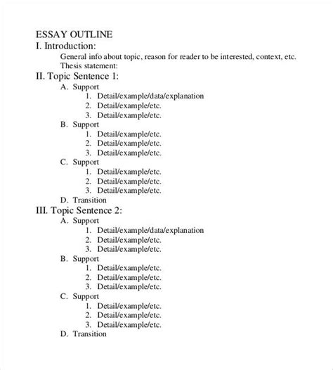 25 Essay Outline Templates PDF DOC Free Premium Templates