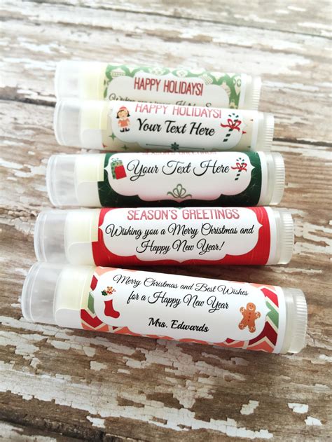 Christmas Party Favors Set Of 5 Christmas Lip Balm Etsy