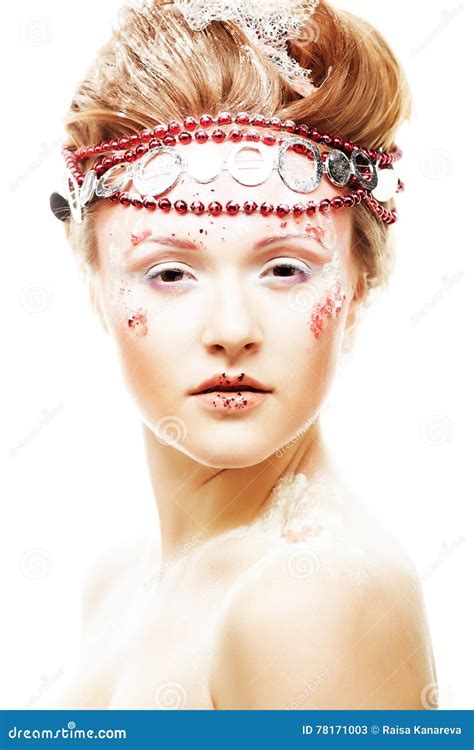 Beautiful Blonde Winter Snow Queen Stock Image Image Of Lady Fairy
