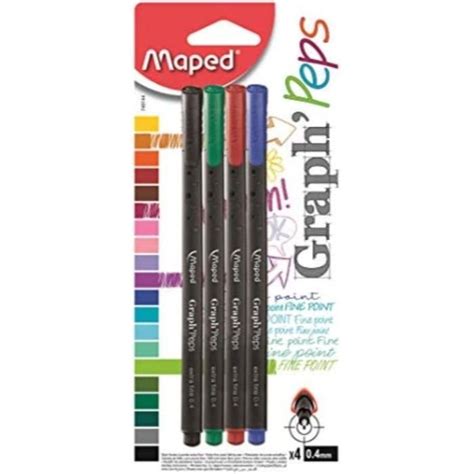 Maped Feutres Graph Peps Stylos Feutres Pointe Fine 0 4 Mm Pointe