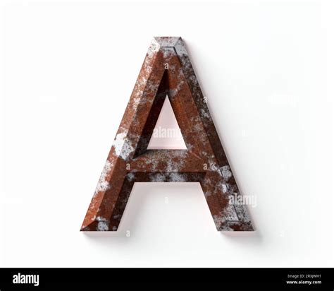 Letters Made Of Rusty Metal 3d Illustration Of Rust Iron Alphabet