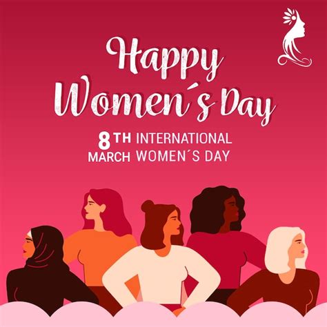 Premium PSD | Empowering women celebrating international womens day on 8th march