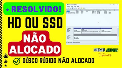 Como Restaurar Hd Ou Ssd N O Alocado Sem Formatar Recuperar Disco