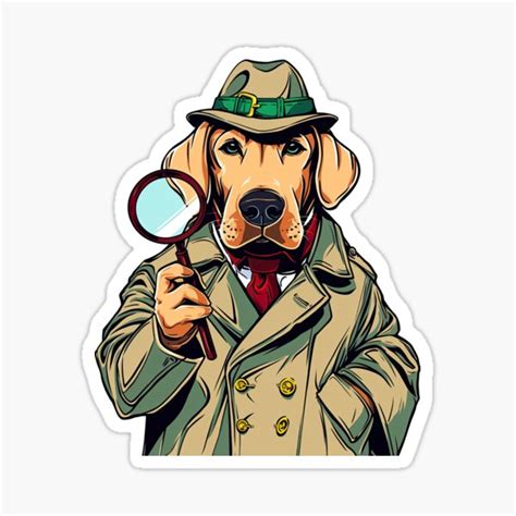 "Labrador Retriever Dog Detective" Sticker for Sale by NijiPawz | Redbubble