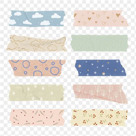 Cute Pattern Washi Tape Sticker Set