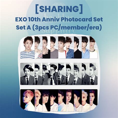 Jual Sharing Exo Th Anniversary Photocard Set A B C Shopee Indonesia