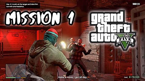 GTA V First Mission Bank Heist Gameplay YouTube