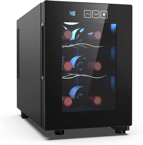 Mojgar 6 Bottle Wine Cooler Freestanding Wine Fridge With