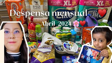 Despensa mensual en bodega Aurrerá Abril 2024 con 2000 YouTube