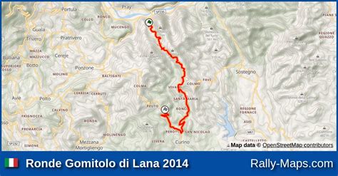 Streckenverlauf Ronde Gomitolo Di Lana Rallyekarte De