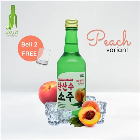 Jual Peach Korean Sparkling Water Soju NON ALKOHOL 100 HALAL