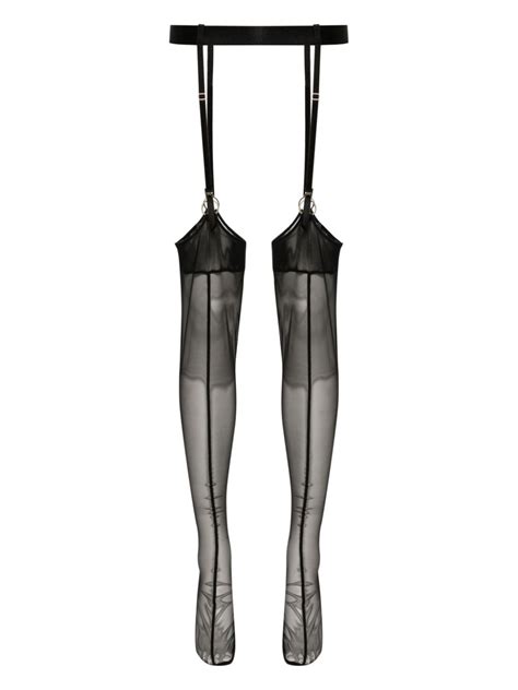 Murmur Hold Up Mesh Stockings Black Farfetch