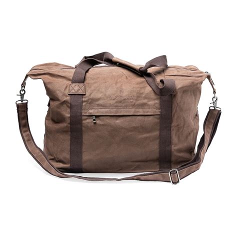 Duffle Bag Waxed Canvas High Quality 48l Brown Blu Playa