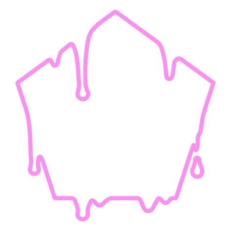 Design Png E Svg De Contorno De Pentágono Rosa Pingando Para Camisetas