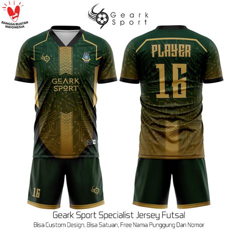 Jual Jersey Baju Futsal Sepak Bola Terbaru Motif Emerald Techwave