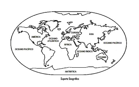 Mapa Mundi Para Colorir Continentes Fdplearn