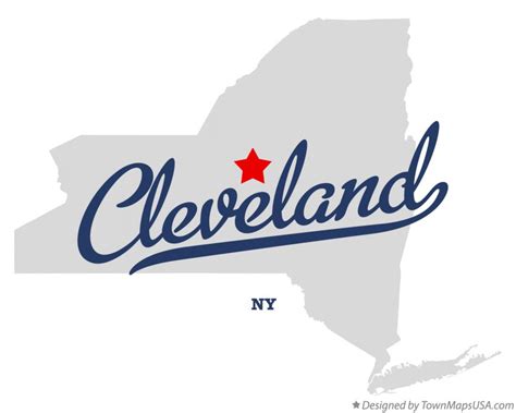 Map of Cleveland, NY, New York