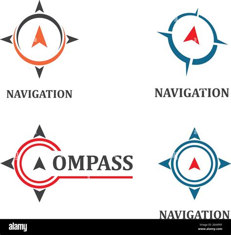 Compass Logo Vector Tempate Ilustration Design Stock Vector Image Art