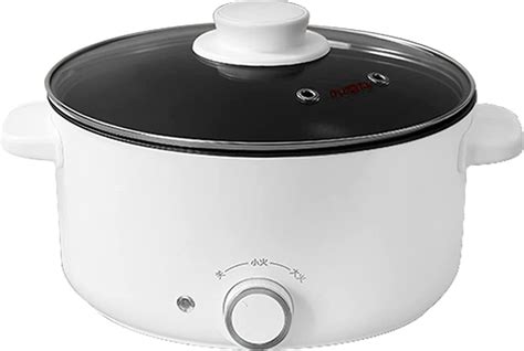 Electric Hot Pot L Portable Electric Skillet With Nonstick Coating Dual Power Control Multi