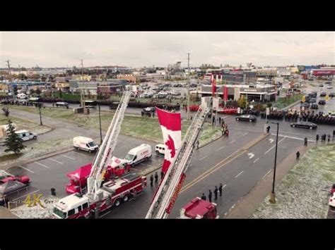 Barrie Drone Video Of Procession For Officers Russel Northrup 10 20