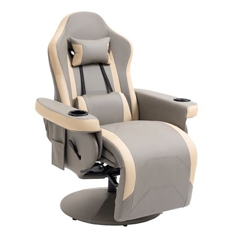 Buy HOMCOM Manual Recliner Armchair PU Leather Lounge Chair w ...