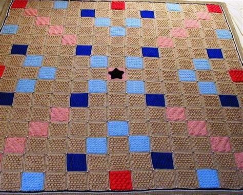 SCRABBLE RULES Scrabble Board Pattern in Crochet With Alphabet Blocks at Each Square ...