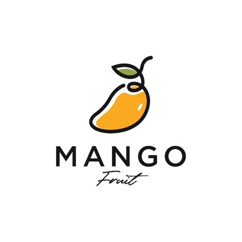 Dise O De Logotipo De Mango Fruit Minimalista Con Color De Estilo De