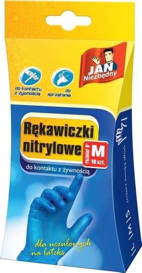 Jan Niezbędny rękawice nitrylowe rozm M 10szt Max Drogeria pl