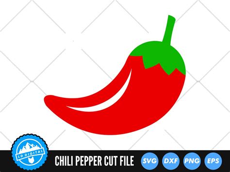 Chili Pepper SVG Files Red Pepper SVG Cut Files Hot Pepper Vector Chili Pepper Vector
