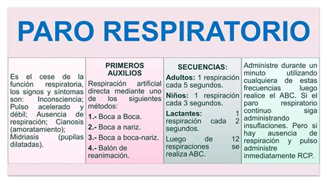 13 PARO RESPIRATORIO Y CARDIORESPIRATORIO RCP Pptx