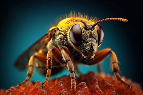 Premium Ai Image A Yellow Fly With A Yellow Face And Yellow Eyes
