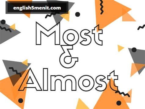 Perbedaan “most” dan “almost” – English 5 Menit