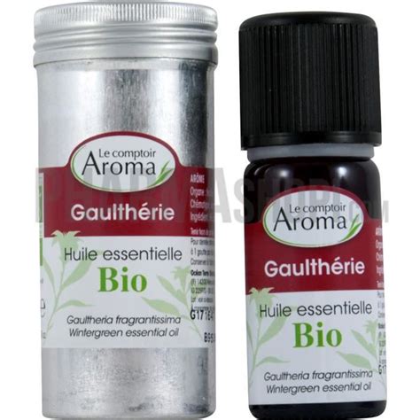 Huile Essentielle De Gaulth Rie Bio Le Comptoir Aroma Flacon De Ml