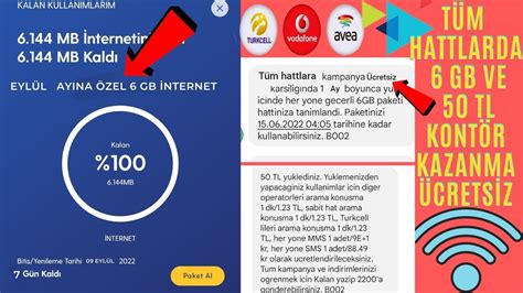 BEDAVA İNTERNET TÜM HATTLARDA 6 GB İNTERNET KAZANMA turkcell bedava