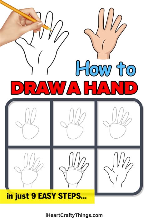 Hand Drawing — How To Draw A Hand Step By Step