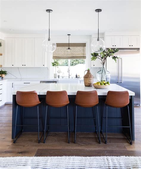 10 Brown Leather Counter Chairs For A Modern Farmhouse Vibe