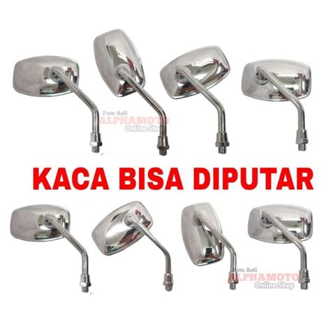 Promo Spion Kotak Chrome Klasik Retro W Scoopy Fino Fazzio Classic