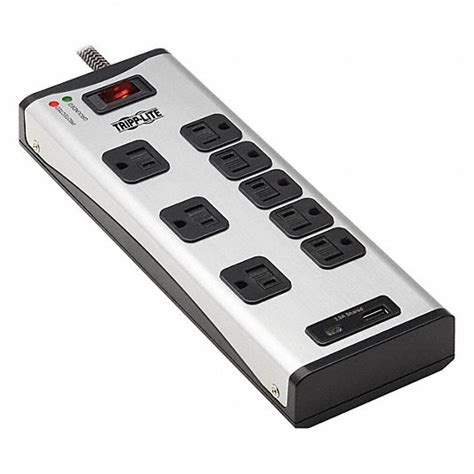 Tripp Lite 8 Outlets Nema 5 15r Surge Protector 816te8tlm88usbc