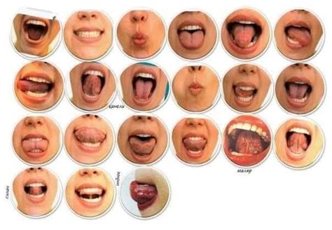 Cartoon Mouth Elements Collection Show Tongue Artofit