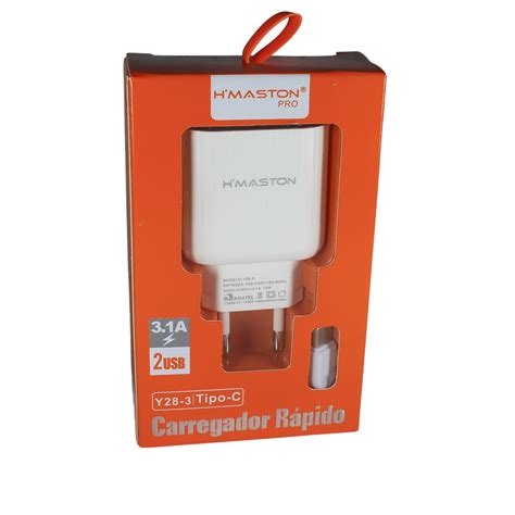 Carregador Rápido tipo C 2 USB H Maston Shopee Brasil