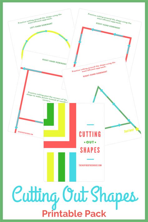 Learn to Cut Out Shapes Printable Pack - The Inspired Treehouse