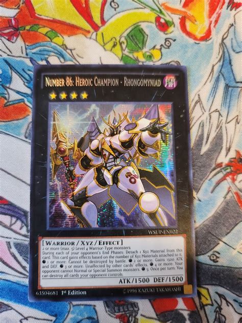 YuGioh Number 86 Heroic Champion Rhongomiad WSUP EN022 1st Ed NM