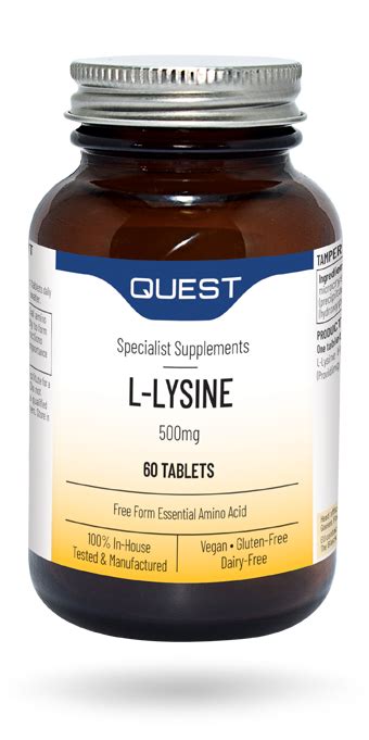 L Lysine 500mg Quest Nutra Pharma