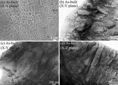 SEM And TEM Images For The As Built H13 A SEM Image For The Topmost