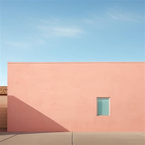 Premium Ai Image Light Pastel Orange And Light Pastel Pink Building